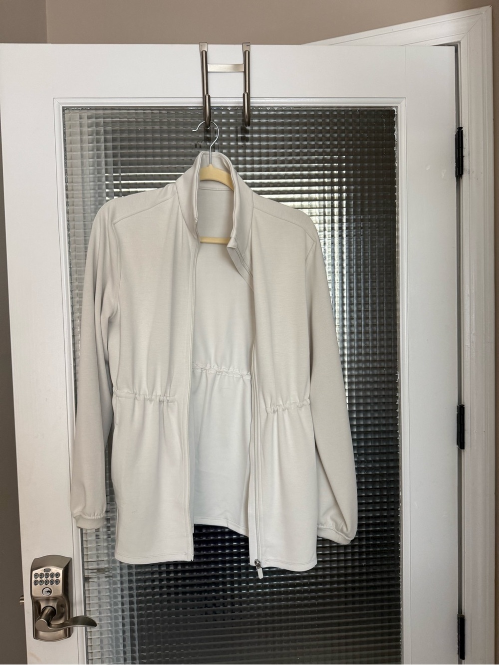 lululemon athletica Light Cream Utility Jacket with Drawstring Waist
